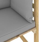 vidaXL Canapés d'angle de jardin 2Pièces et coussins Pin imprégné de vert