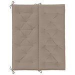 vidaXL Coussin de banc de jardin taupe 120x(50+50)x7 cm tissu oxford