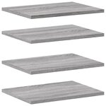 vidaXL Étagères murales 4 Pièces sonoma gris 40x30x1 5 cm bois ingénierie
