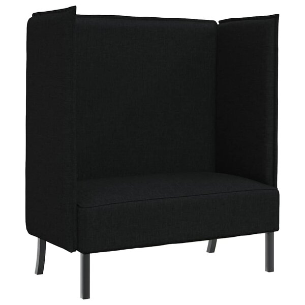 vidaXL Canapé à Haut Dossier Noir 109 x 56 x 121 cm tissu