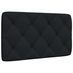 vidaXL Coussin de tête de lit noir 80 cm tissu