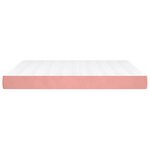 vidaXL Matelas de lit à ressorts ensachés rose 160x210x20 cm velours