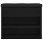 vidaXL Banc de rangement Chêne noir 62 x 32 x 50 cm Bois d'ingénierie