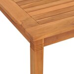 vidaXL Table à dîner de jardin 85x85x75 cm Bois massif de teck