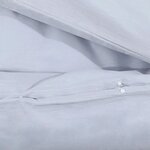 vidaXL Ensemble de housse de couette Gris 260x220 cm Coton