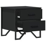 vidaXL Tables de chevet 2 Pièces Noir 40 x 30 x 40 cm Aggloméré