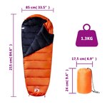 vidaXL Sac de couchage momie pour adultes camping 3 saisons