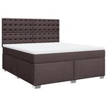 vidaXL Sommier à lattes de lit avec matelas Marron foncé 180x200 cm