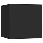 vidaXL Meubles TV muraux 2 Pièces Noir 30 5x30x30 cm