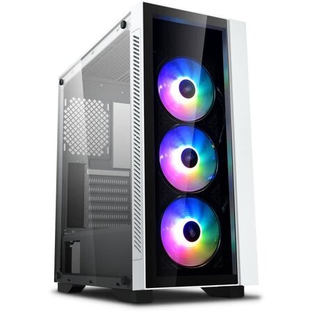 Deepcool matrexx 55 v3 add-rgb 3f blanc - boîtier sans alimentation - moyen tour - format e-atx