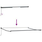 vidaXL Auvent manuel rétractable bordeaux 450x300 cm