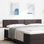 vidaXL Tête de Lit en Tissu Géométrique Marron foncé 200 cm tissu