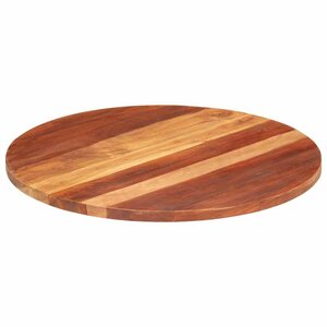 vidaXL Dessus de table bois massif d'acacia rond 25-27 mm 70 cm