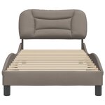 vidaXL Cadre de lit sans matelas Hvar taupe 90x200 cm tissu