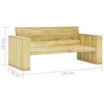 Vidaxl salon de jardin 2 pièces avec coussins bois de pin imprégné