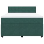 vidaXL Sommier à lattes de lit et matelas Vert foncé 140x200cm Velours