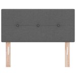vidaXL Tête de Lit LED avec des lumières à LED Gris foncé 80 cm tissu