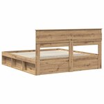 vidaXL Cadre de lit Chêne artisan 180 x 200 cm Pin massif