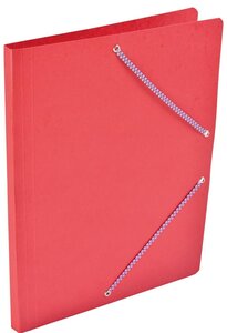 Chemise Carte Lustée simple format 24 x 32 cm avec élastiques Rouge COUTAL