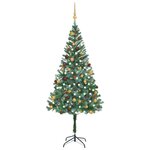 vidaXL Arbre de Noël artificiel pré-éclairé/boules pommes de pin 180cm