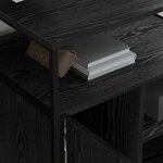 vidaXL Gabarit de bureau avec station de recharge avec roue Chêne noir