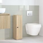 vidaXL Meuble de salle de bain avec porte-rouleau chêne sonoma