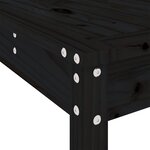 vidaXL Ensemble de bar de jardin 9 Pièces noir bois de pin massif
