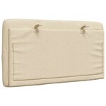 vidaXL Coussin de tête de lit crème 80 cm tissu