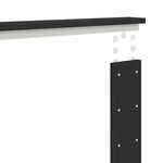 vidaXL Tête de lit Chêne noir 120 cm Bois d'ingénierie