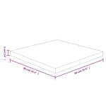 vidaXL Dessus de table carré 90x90x4 cm Bois chêne massif non traité