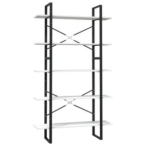 vidaXL Bibliothèque à 5 niveaux Blanc 100x30x175 cm Bois de pin