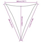 vidaXL Voile d'ombrage 160 g/m² triangulaire orange 3x4x4 m PEHD