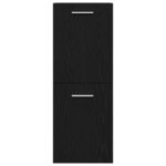 vidaXL Set de Meubles pour Salle de Bain avec porte 3 Pièces Chêne noir