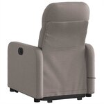 vidaXL Fauteuil inclinable de massage Taupe Tissu