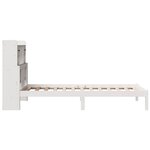 vidaXL Lit bibliothèque sans matelas blanc 90x200cm bois de pin massif