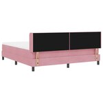vidaXL Lit à ressorts avec matelas Rose 200 x 180 cm Polyester
