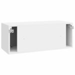 vidaXL Meuble TV mural 78 5 x 31 x 30 cm Blanc brillant