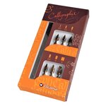 Coffret Calligraphie 6 plumes Bandzug et un porte-plume BRAUSE CALLIGRAPHIE