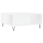 vidaXL Table basse blanc 80x80x36 5 cm bois d'ingénierie