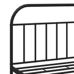 vidaXL Cadre de lit métal sans matelas et tête de lit noir 160x200 cm