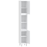 vidaXL Armoire de salle de bain blanc 30x30x190 cm bois d'ingénierie