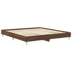 vidaXL Cadre de lit sans matelas chêne marron 200x200 cm