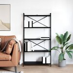 vidaXL Bibliothèque Chêne noir 80 x 30 x 153 cm Bois d'ingénierie