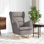 vidaXL Chaise à bascule taupe 74x90x102 cm tissu