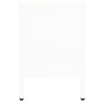 vidaXL Meuble TV Blanc 90x30x44 cm Acier et verre