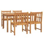 vidaXL Ensemble à manger de jardin 5 Pièces Bois d'acacia solide