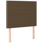 vidaXL Sommier à lattes de lit et matelas et LED Marron foncé 90x190cm