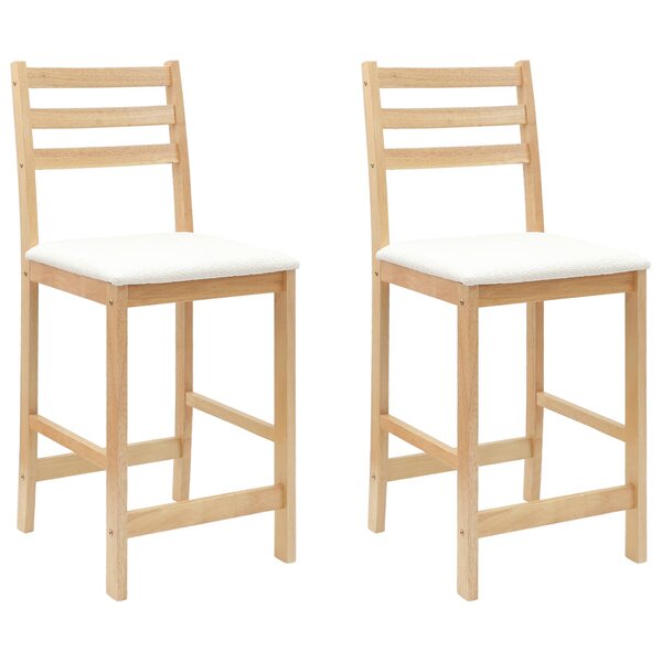 vidaXL Chaises de salle à manger 2 Pièces Naturel 40 x 47 5 x 99 5 cm