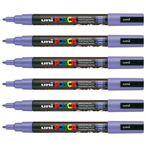 Marqueur pointe conique fine pc3m 0 9 - 1 3mm lilas x 6 POSCA