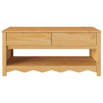 vidaXL Table basse Drammen Chêne 99 x 55 x 45 cm Bois massif en pin
